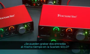 ¿Se pueden grabar dos entradas al mismo tiempo en la Scarlett SOLO?