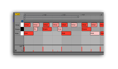 Ajuste de la velocidad en las baterías en Ableton Live