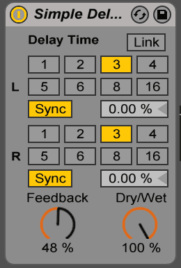 agregar el simple delay de ableton live