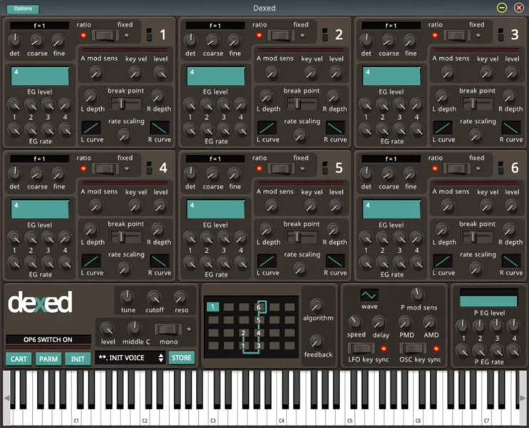 Dexed - La mejor emulación gratuita del Yamaha DX7